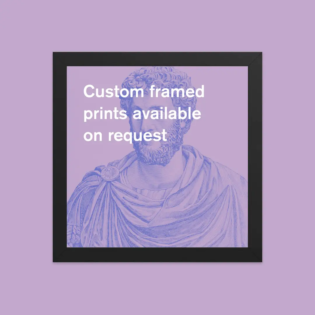 Framed print with custom saying